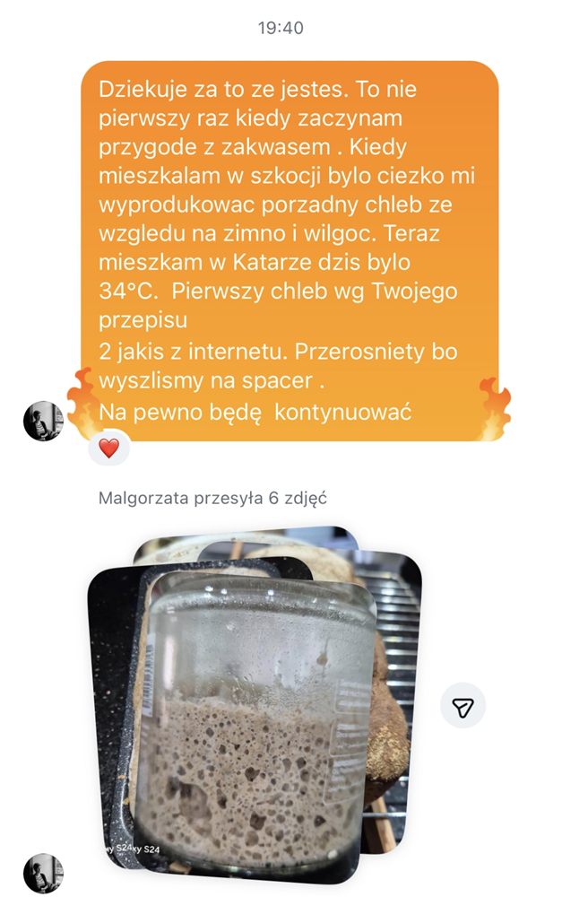 Wiadomość od uczestniczki Chlebowni