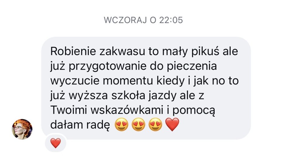 Wiadomość od uczestniczki Chlebowni