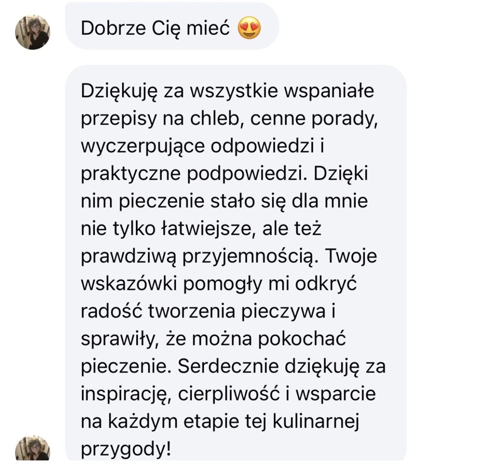 Wiadomość od uczestniczki Chlebowni